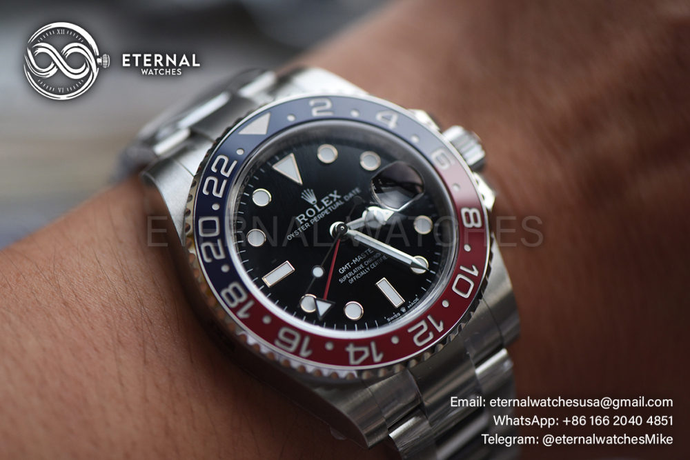 ROLEX - SUPER CLONE GMT Master II 126710 Pepsi Oyster 40mm SS/SS Black VSF V3 DD3285