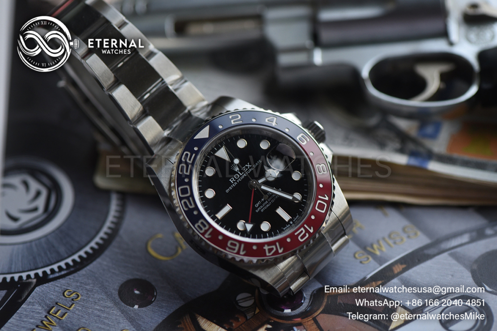 ROLEX - SUPER CLONE GMT Master II 126710 Pepsi Oyster 40mm SS/SS Black VSF V3 DD3285