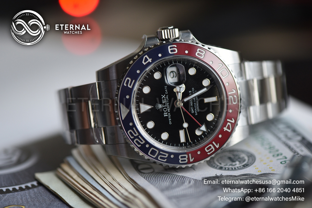 ROLEX - SUPER CLONE GMT Master II 126710 Pepsi Oyster 40mm SS/SS Black VSF V3 DD3285