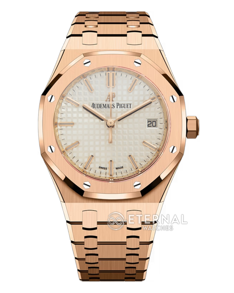 AUDEMARS PIGUET - SUPER CLONE Royal Oak Ladies 67650 33mm RG/RG White ZF Swiss Qtz