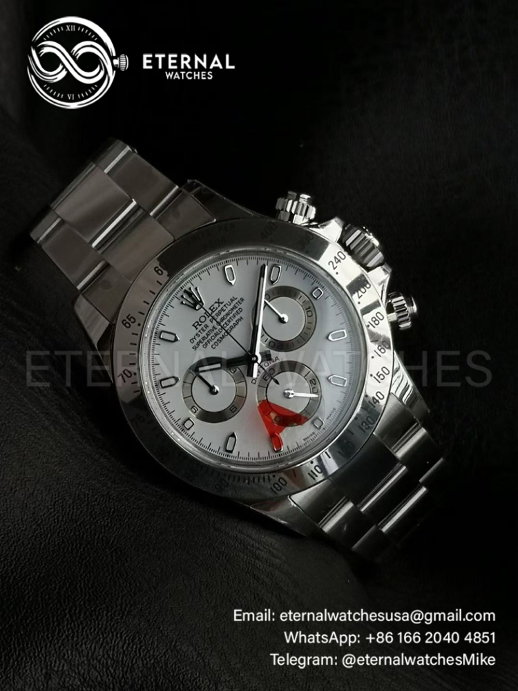 ROLEX - SUPER CLONE Daytona 116520 40mm SS/SS White Dial VSF DD4130