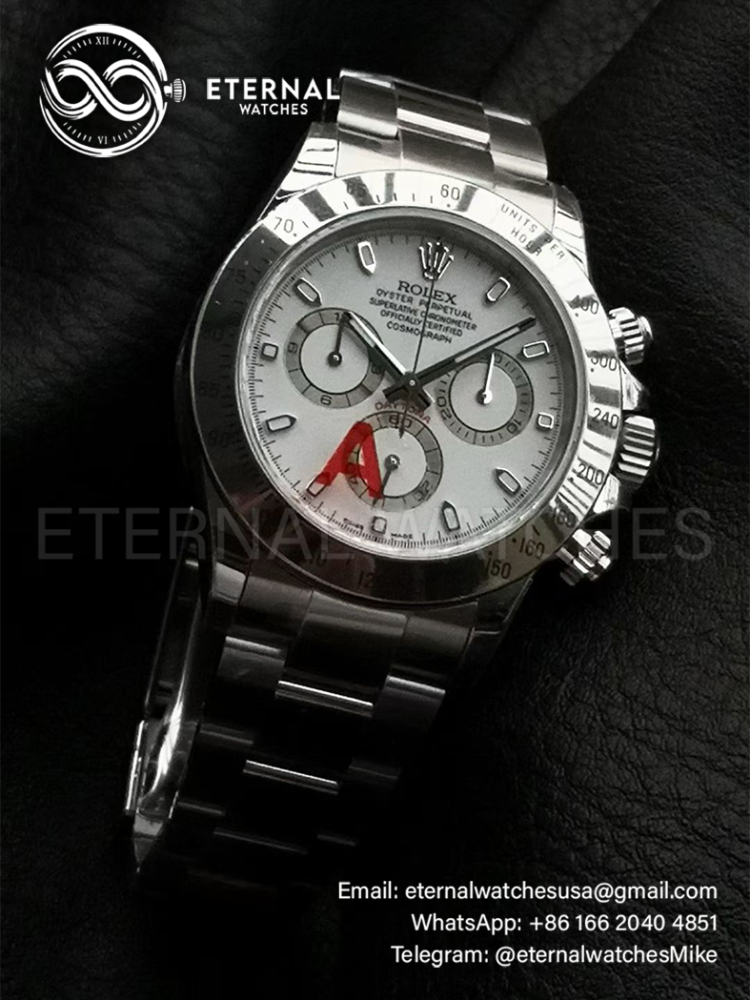ROLEX - SUPER CLONE Daytona 116520 40mm SS/SS White Dial VSF DD4130