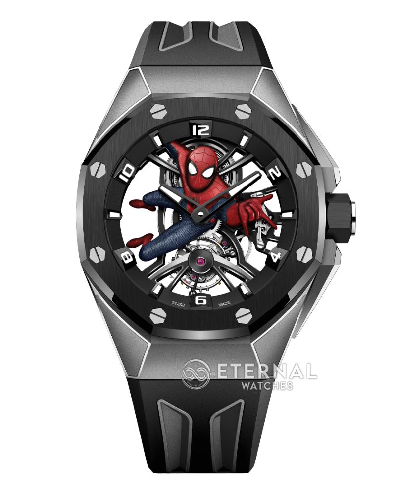 AUDEMARS PIGUET - SUPER CLONE Royal Oak Concept 42mm Spider Man Titanium/RU Tourbillon