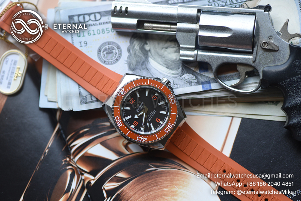 OMEGA - SUPER CLONE Planet Ocean Ultra Deep 45.5mm SS/RU Black Dial