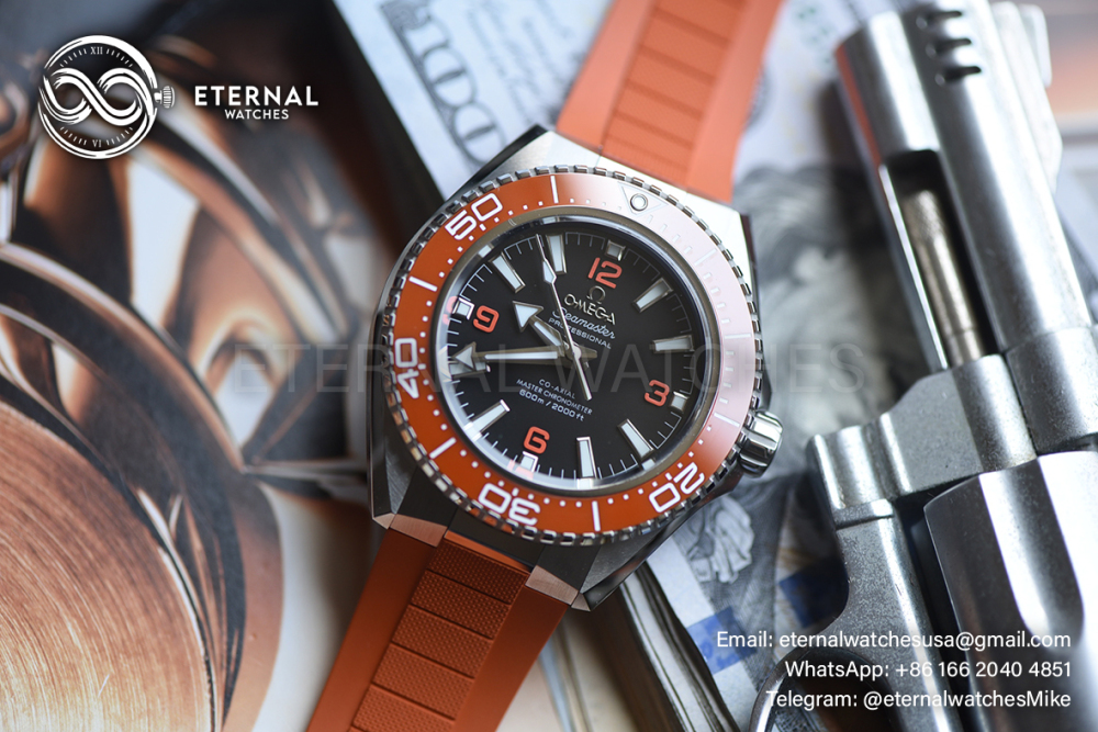 OMEGA - SUPER CLONE Planet Ocean Ultra Deep 45.5mm SS/RU Black Dial