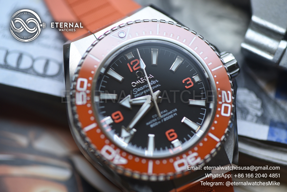 OMEGA - SUPER CLONE Planet Ocean Ultra Deep 45.5mm SS/RU Black Dial