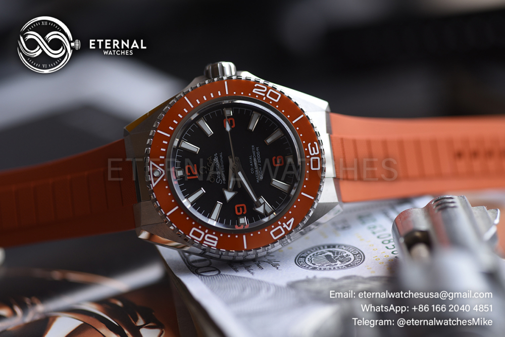 OMEGA - SUPER CLONE Planet Ocean Ultra Deep 45.5mm SS/RU Black Dial