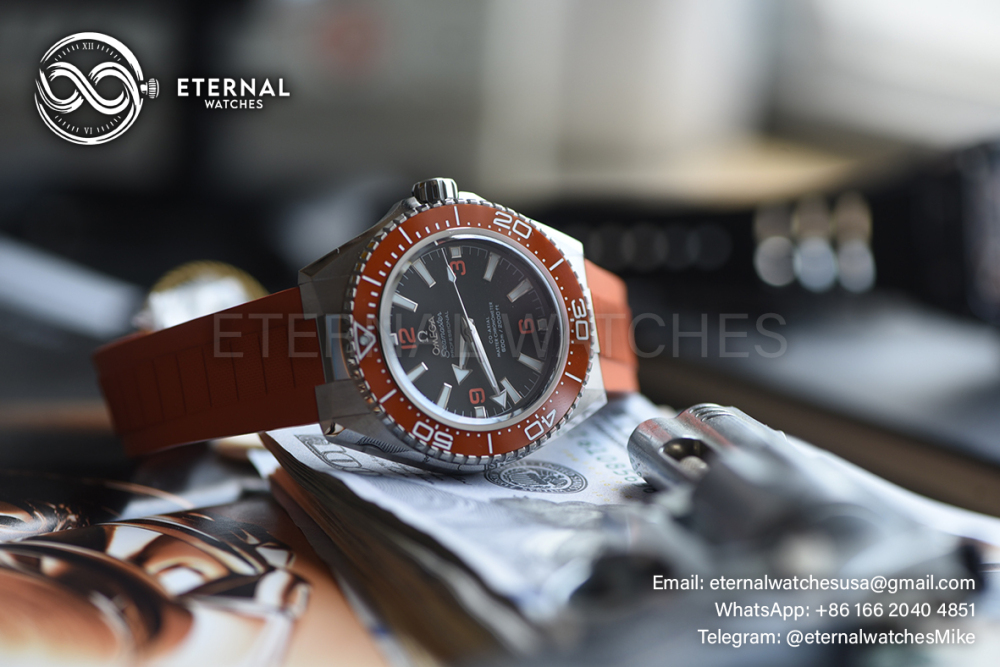 OMEGA - SUPER CLONE Planet Ocean Ultra Deep 45.5mm SS/RU Black Dial