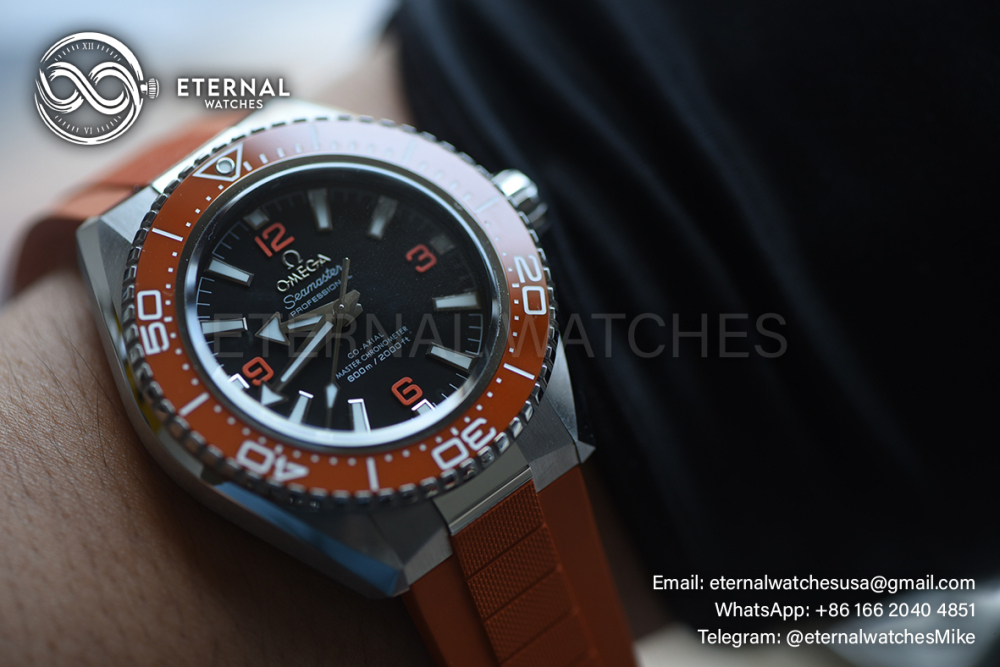 OMEGA - SUPER CLONE Planet Ocean Ultra Deep 45.5mm SS/RU Black Dial