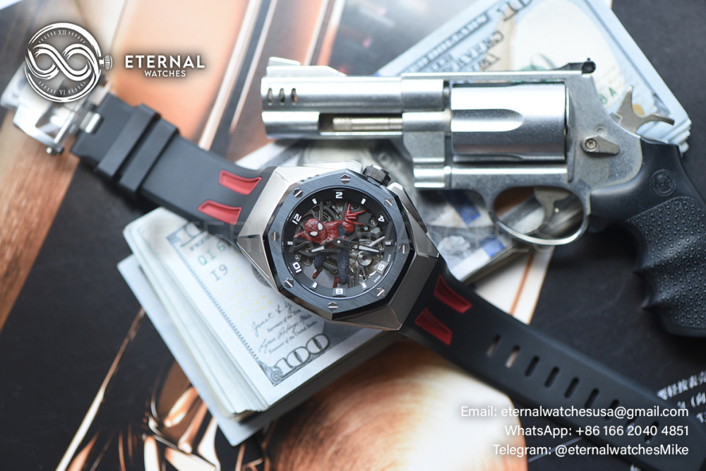 AUDEMARS PIGUET - SUPER CLONE Royal Oak Concept 42mm Spider Man Titanium/RU Tourbillon