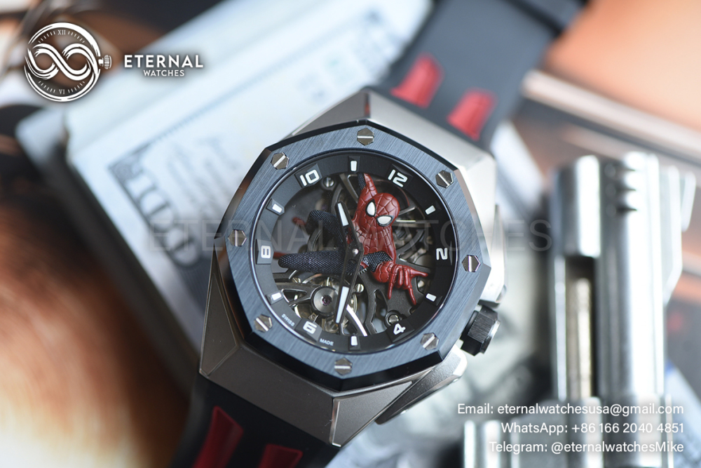 AUDEMARS PIGUET - SUPER CLONE Royal Oak Concept 42mm Spider Man Titanium/RU Tourbillon