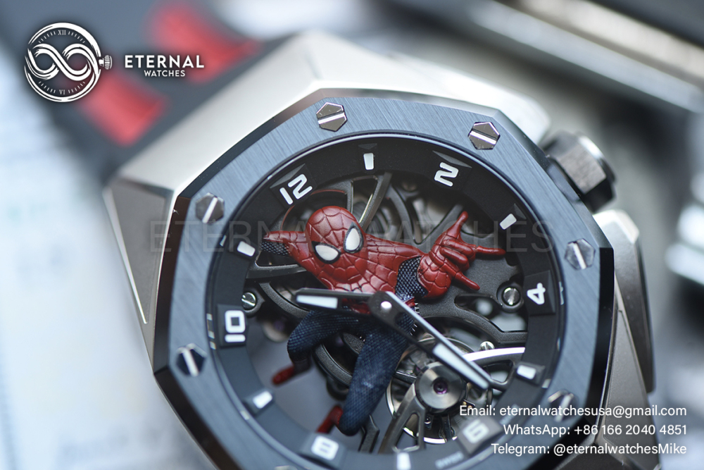 AUDEMARS PIGUET - SUPER CLONE Royal Oak Concept 42mm Spider Man Titanium/RU Tourbillon