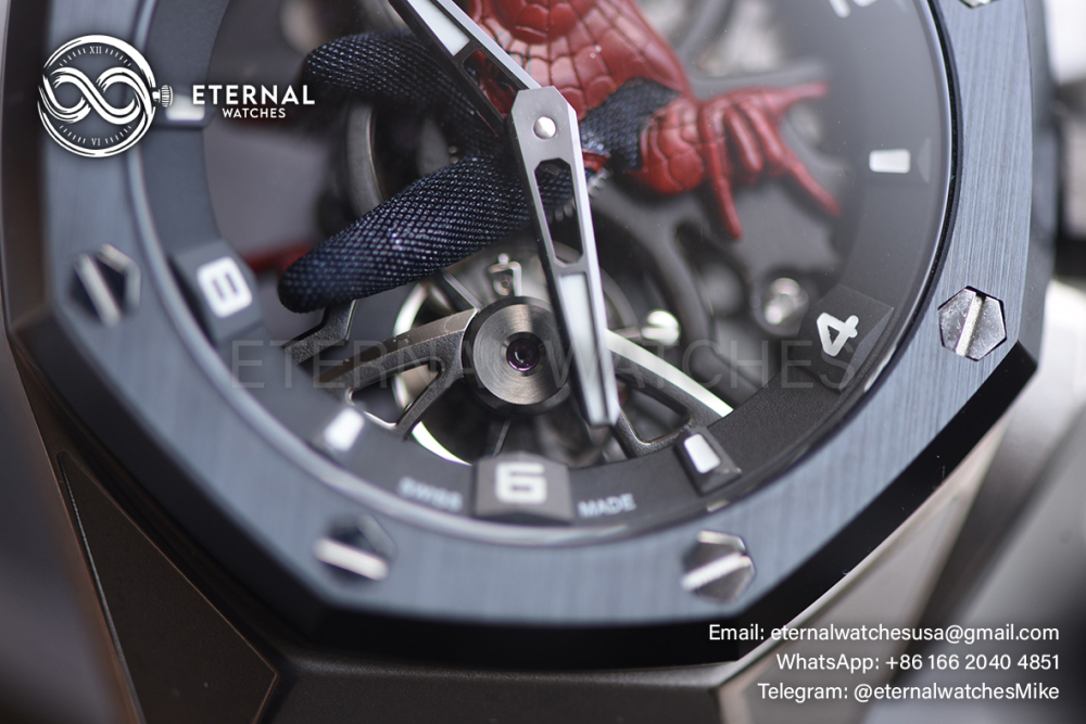 AUDEMARS PIGUET - SUPER CLONE Royal Oak Concept 42mm Spider Man Titanium/RU Tourbillon