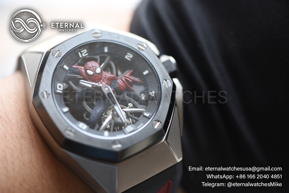 AUDEMARS PIGUET - SUPER CLONE Royal Oak Concept 42mm Spider Man Titanium/RU Tourbillon