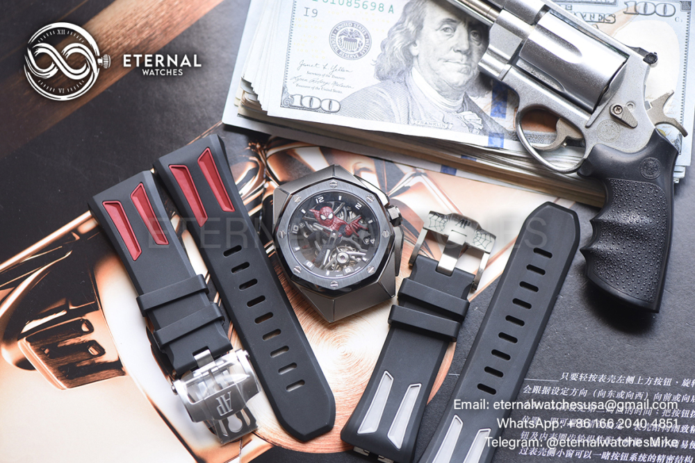 AUDEMARS PIGUET - SUPER CLONE Royal Oak Concept 42mm Spider Man Titanium/RU Tourbillon