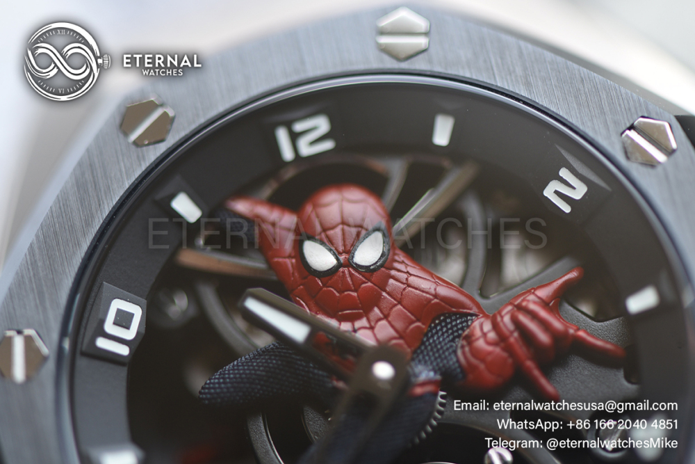 AUDEMARS PIGUET - SUPER CLONE Royal Oak Concept 42mm Spider Man Titanium/RU Tourbillon
