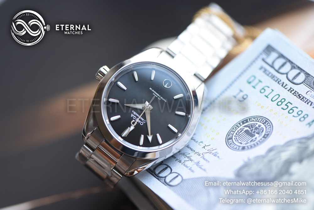 OMEGA - Aqua Terra Shades 34mm SS/SS Black Dial VSF A8800