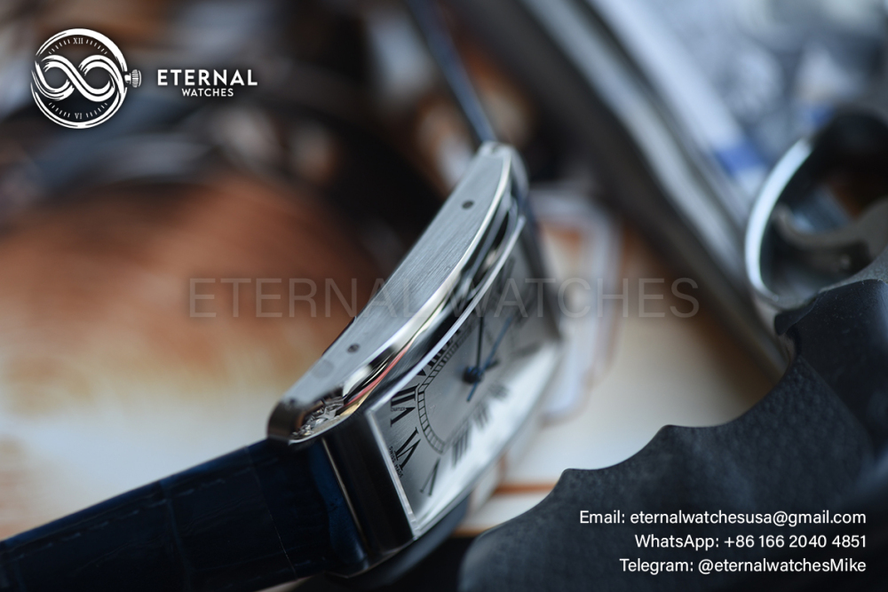 CARTIER - Tank Americaine Ladies WSTA0016 SS/LE White/Rmn Blue Swiss Quartz