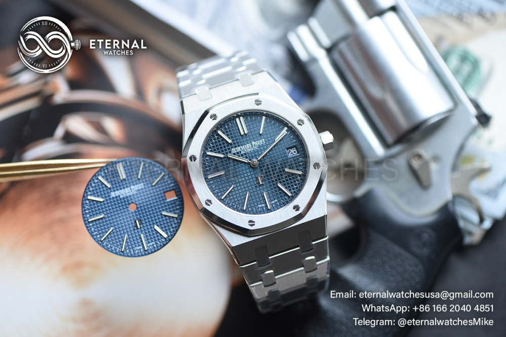 AUDEMARS PIGUET - SUPER CLONE Royal Oak 15202 39mm SS/SS Blue SW Dial and Hand Set ZF Cal.2121