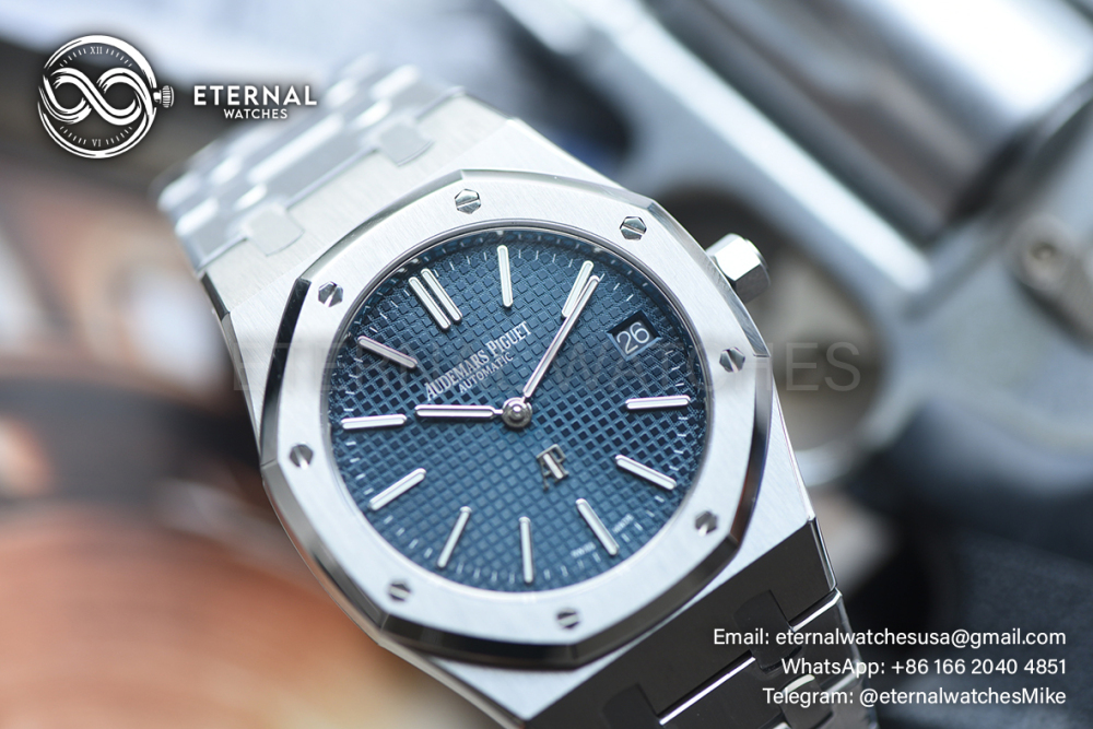 AUDEMARS PIGUET - SUPER CLONE Royal Oak 15202 39mm SS/SS Blue SW Dial and Hand Set ZF Cal.2121