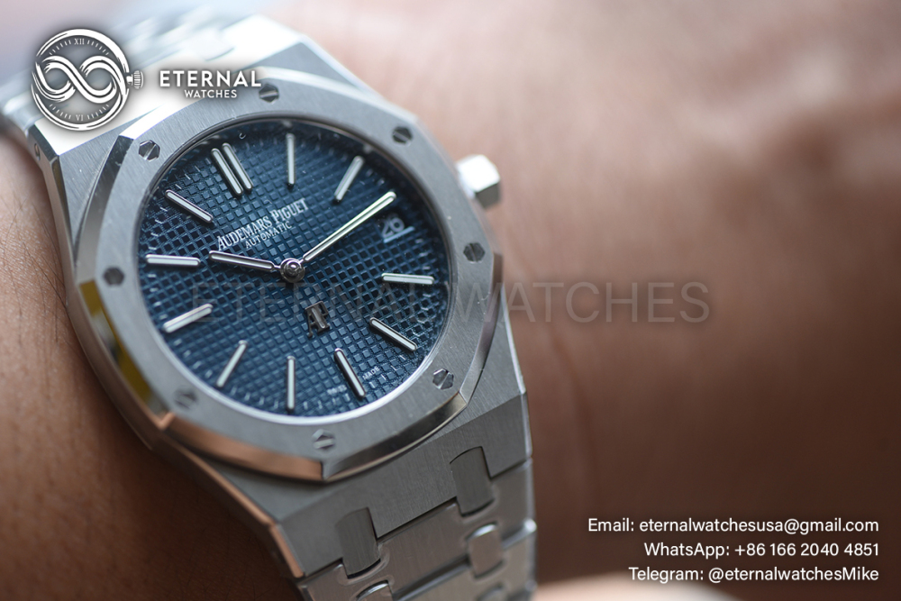 AUDEMARS PIGUET - SUPER CLONE Royal Oak 15202 39mm SS/SS Blue SW Dial and Hand Set ZF Cal.2121