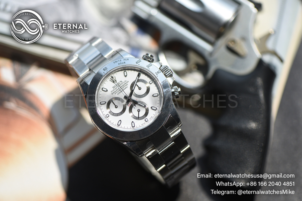 ROLEX - SUPER CLONE 2026 Daytona 126502 Platinum Rolesium Enamel Dial VSF DD4131 (Free Sprung)