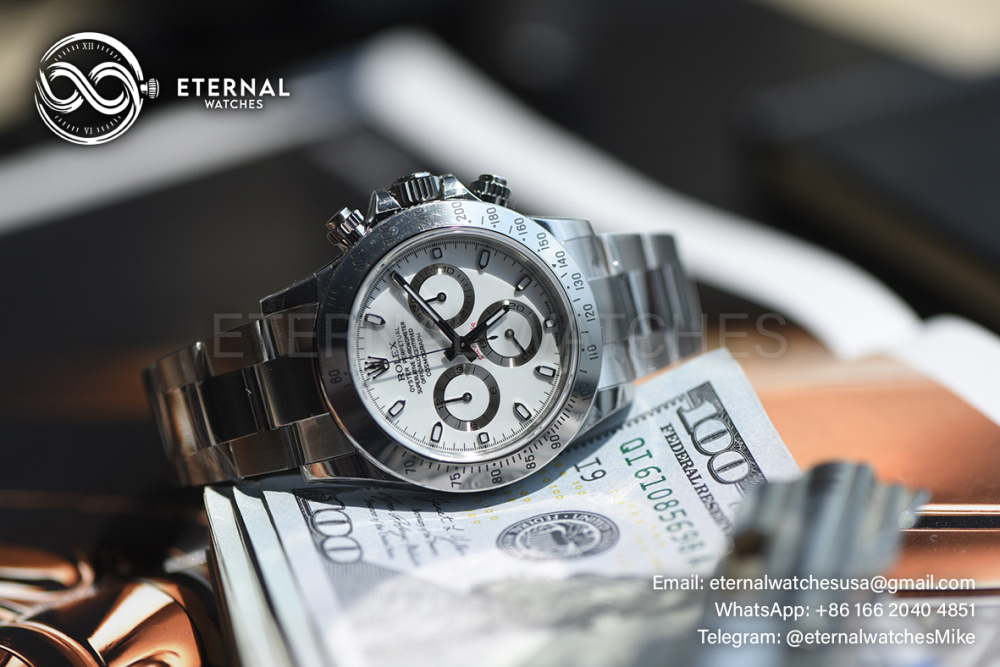 ROLEX - SUPER CLONE 2026 Daytona 126502 Platinum Rolesium Enamel Dial VSF DD4131 (Free Sprung)