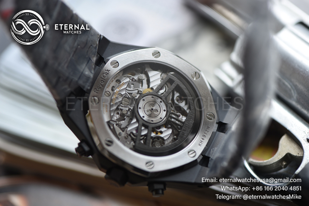 AUDEMARS PIGUET - SUPER CLONE Royal Oak Chronograph 26240CE 41mm Cer/Cer Black Dial ZF 4401 (Free Sprung)