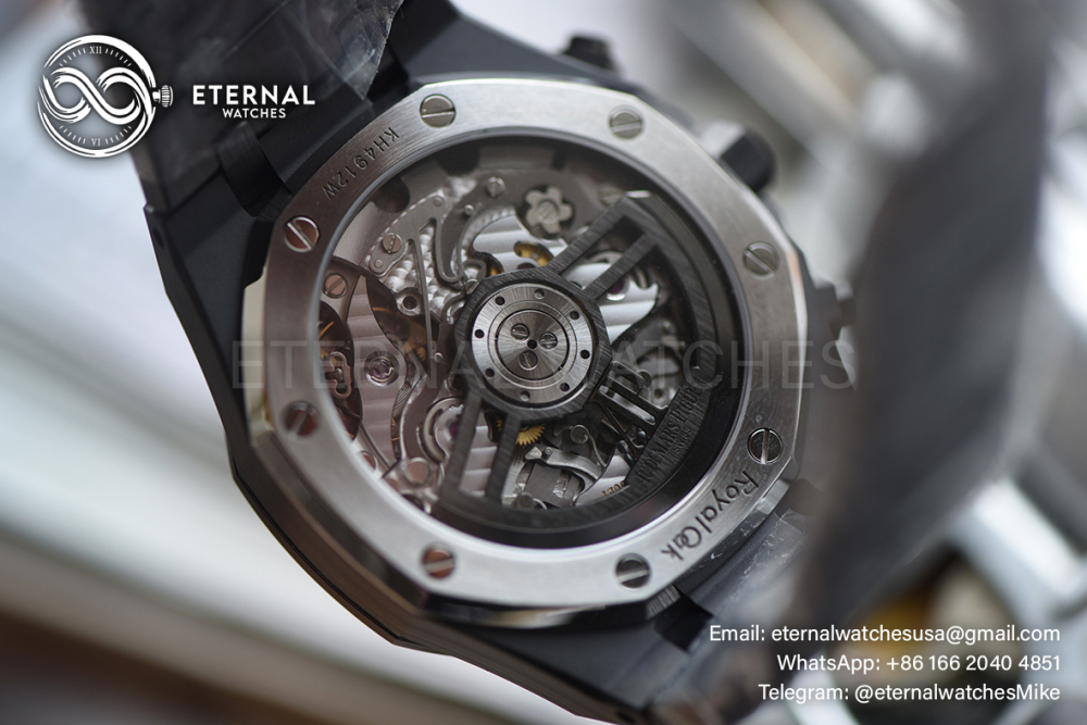 AUDEMARS PIGUET - SUPER CLONE Royal Oak Chronograph 26240CE 41mm Cer/Cer Black Dial ZF 4401 (Free Sprung)