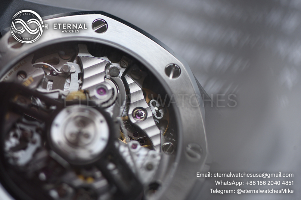 AUDEMARS PIGUET - SUPER CLONE Royal Oak Chronograph 26240CE 41mm Cer/Cer Black Dial ZF 4401 (Free Sprung)