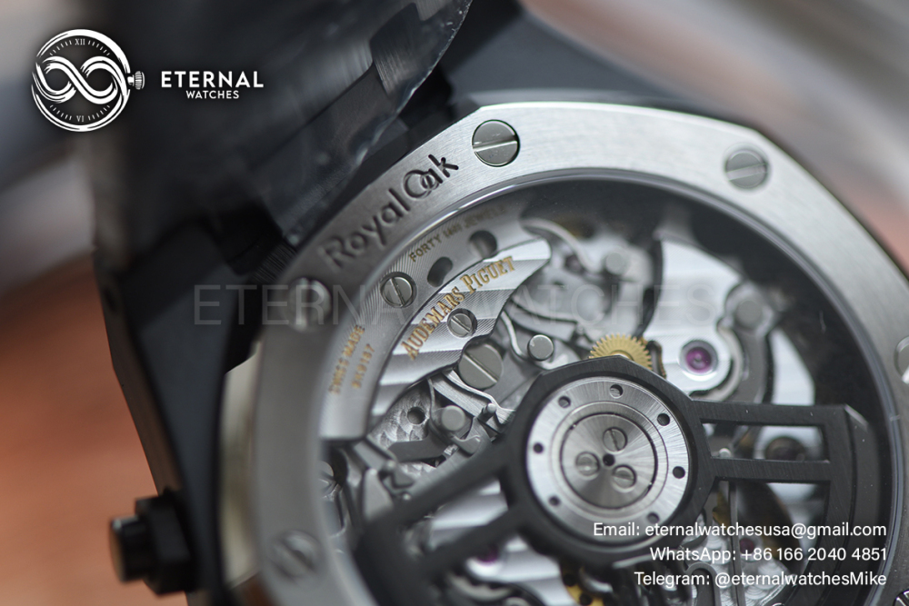 AUDEMARS PIGUET - SUPER CLONE Royal Oak Chronograph 26240CE 41mm Cer/Cer Black Dial ZF 4401 (Free Sprung)