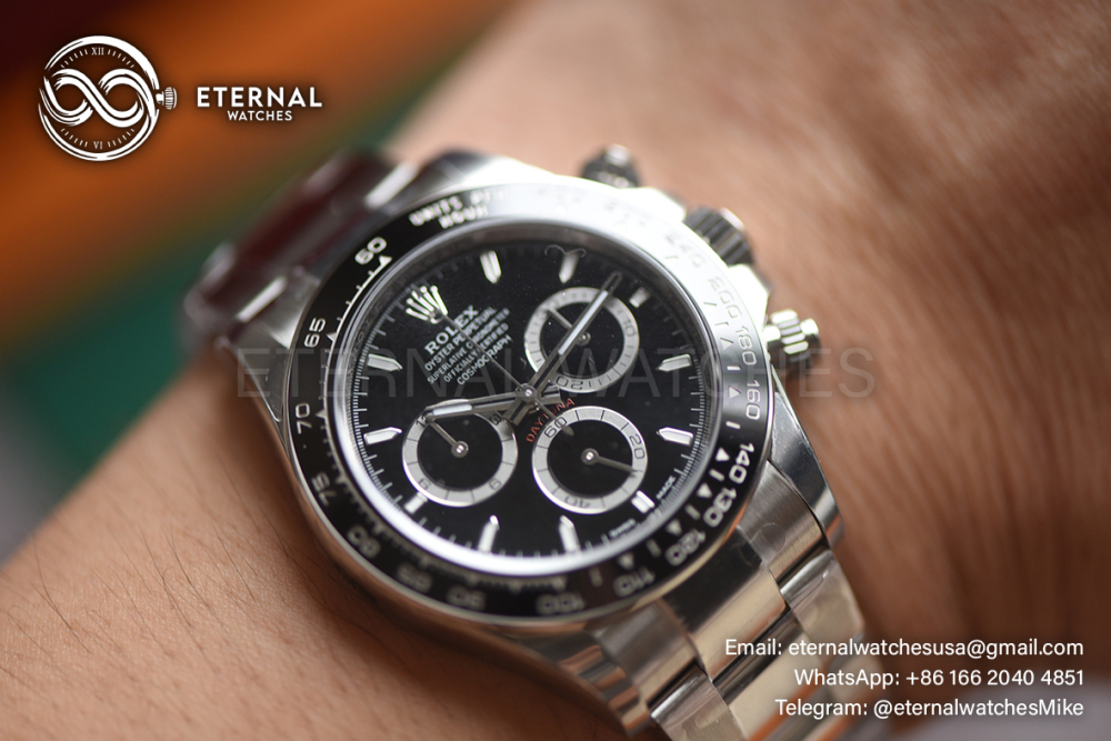ROLEX - SUPER CLONE Daytona 126500 40mm SS Black Dial DD4131