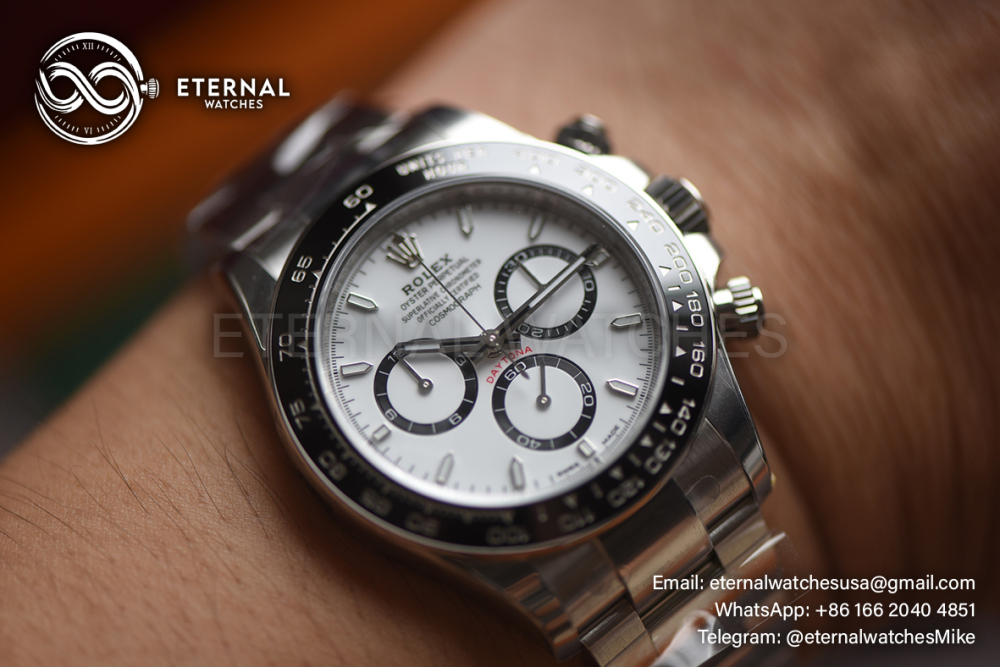 ROLEX - SUPER CLONE Daytona 126500 40mm SS/SS White Dial VSF DD4130