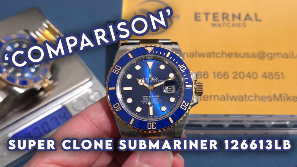 ROLEX - SUPER CLONE Submariner 126613LB 41mm YG/SS Blue Dial VSF V2 DD3235 (Weight Adjusted）