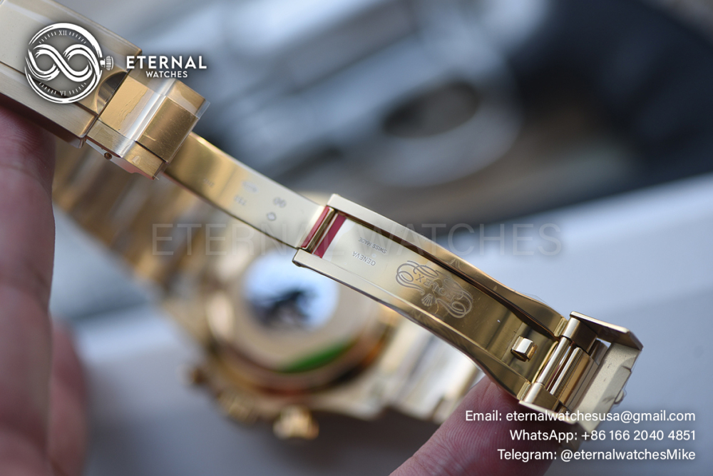ROLEX - SUPER CLONE Daytona 126508 40mm YG/YG Green/Green/Stk VSF V3 DD4131 (Weight Adjusted)