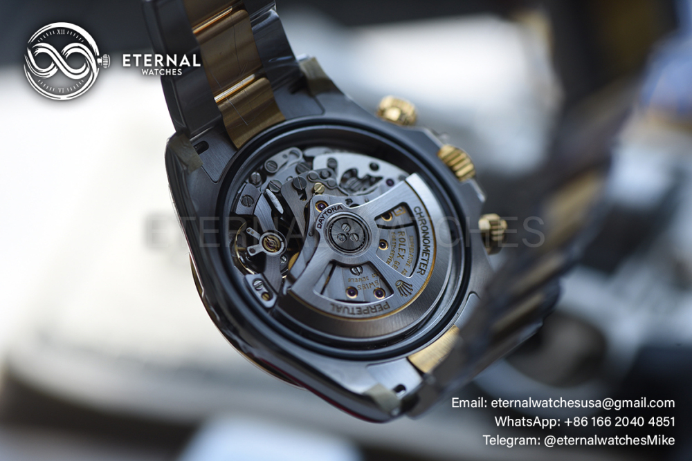 ROLEX - SUPER CLONE Daytona 126503 40mm YG/SS White/Stk VSF DD4131 (Weight Adjusted)