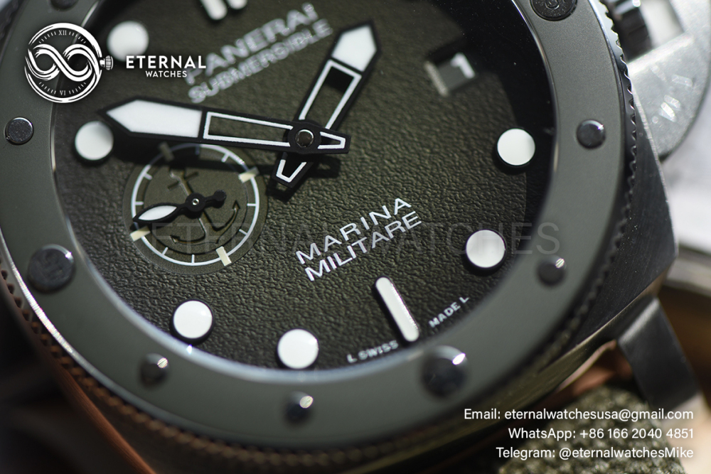 PANERAI - SUPER CLONE Submersible PAM1697 44mm SS/NY Green Ombre Dial VSF P900