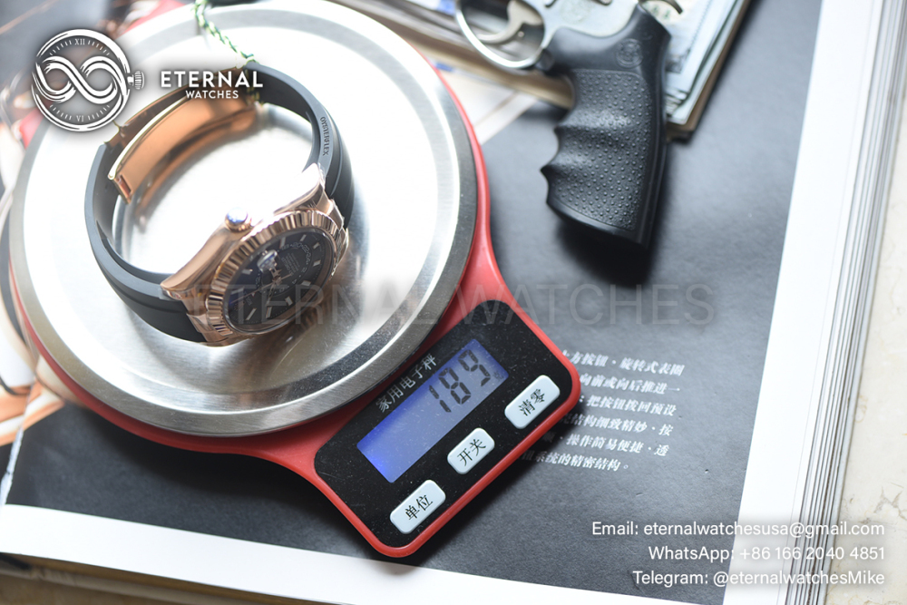 ROLEX - SkyDweller 336238 42mm YG/RU Dark Brown Dial ZF A2824 (Weight Adjusted)