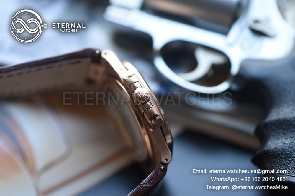 PATEK PHILIPPE - SUPER CLONE Nautilus 40mm 5712 RG/LE Brown/Stk UMI A240 (Weight Adjusted, Gold Wrapped)