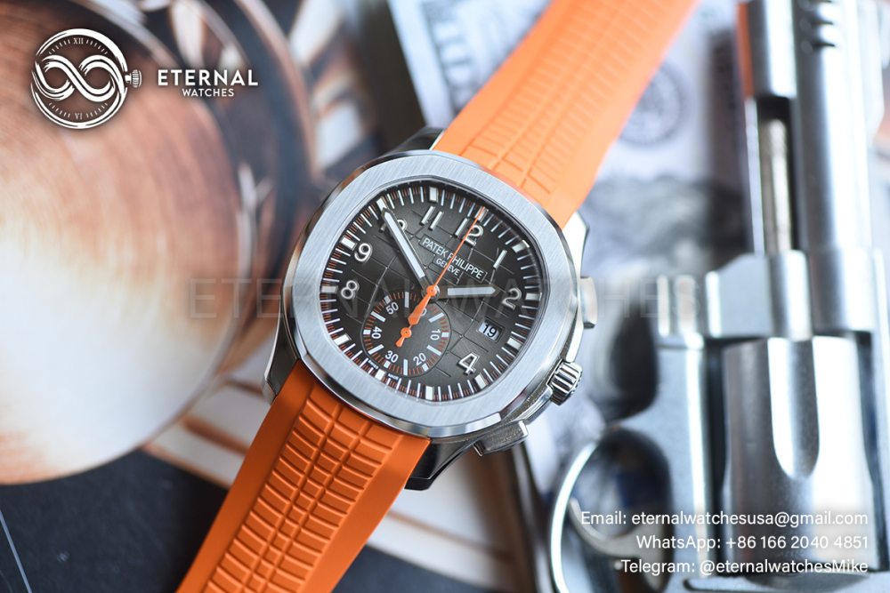 PATEK PHILIPPE - Aquanaut Chronograph 5968A-001 SS/RU Black Dial P1F A7750