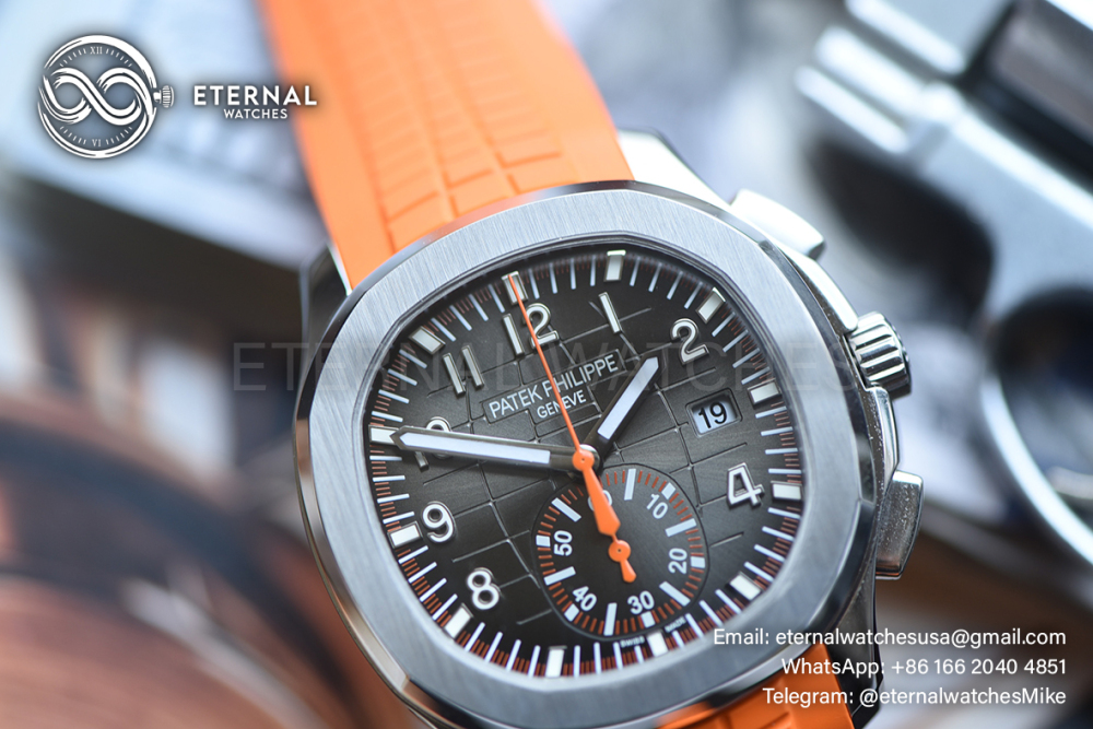 PATEK PHILIPPE - Aquanaut Chronograph 5968A-001 SS/RU Black Dial P1F A7750