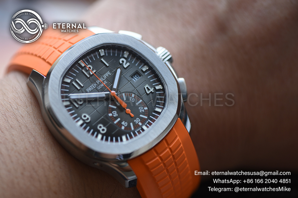 PATEK PHILIPPE - Aquanaut Chronograph 5968A-001 SS/RU Black Dial P1F A7750