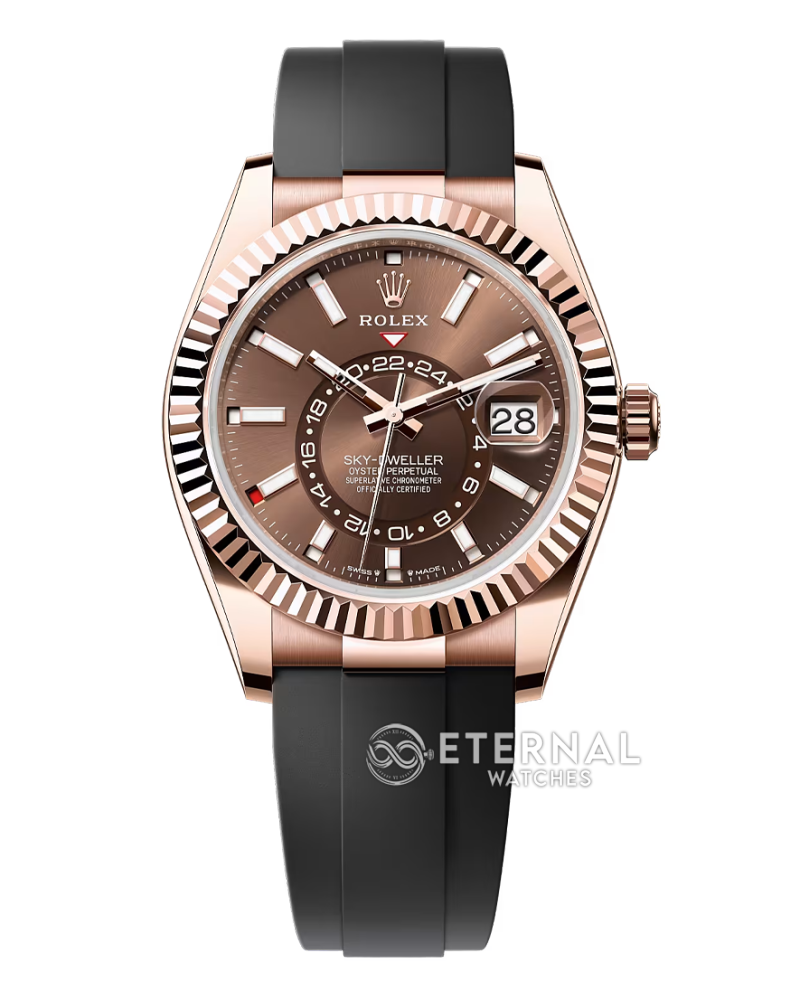 ROLEX - SkyDweller 336238 42mm YG/RU Brown Dial ZF A2824 (Weight Adjusted)