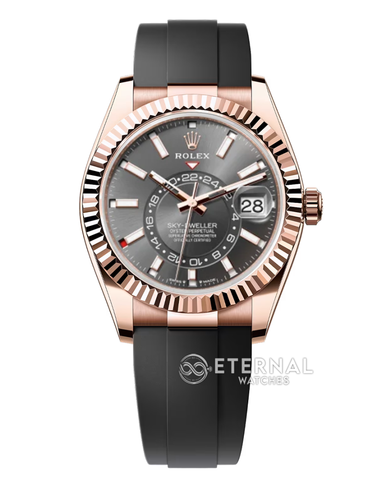 ROLEX - SkyDweller 336238 42mm YG/RU Dark Brown Dial ZF A2824 (Weight Adjusted)