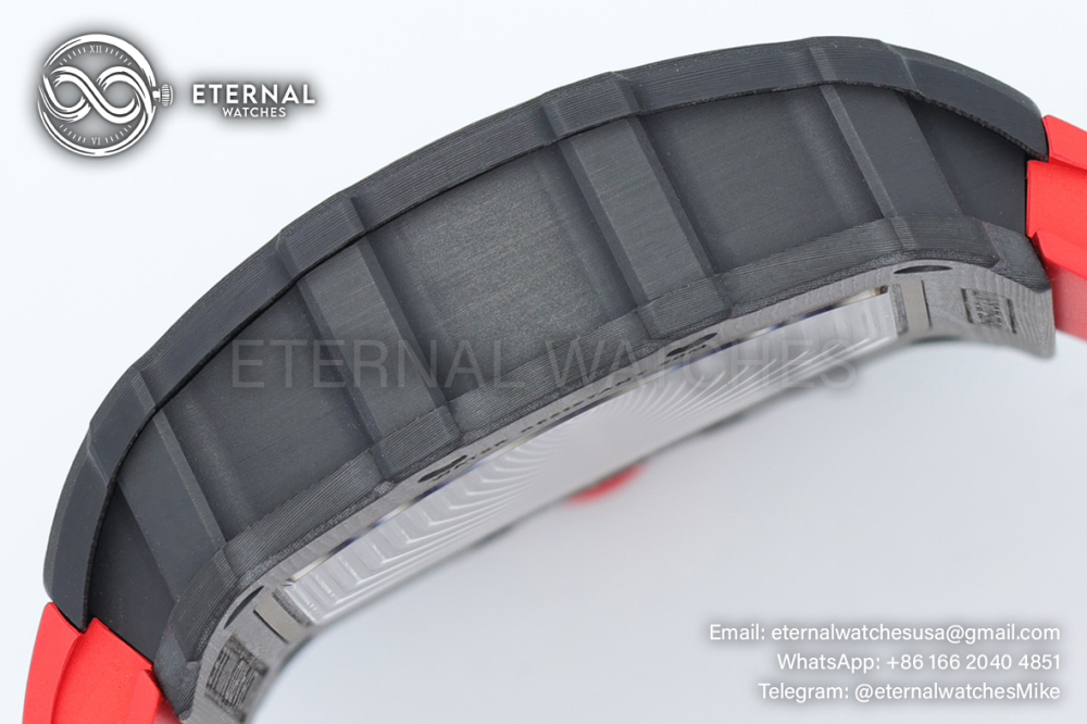 RICHARD MILLE - SUPER CLONE RM35-02 44.5mm Skeleton NTPT Dial on Red Strap RMAL1