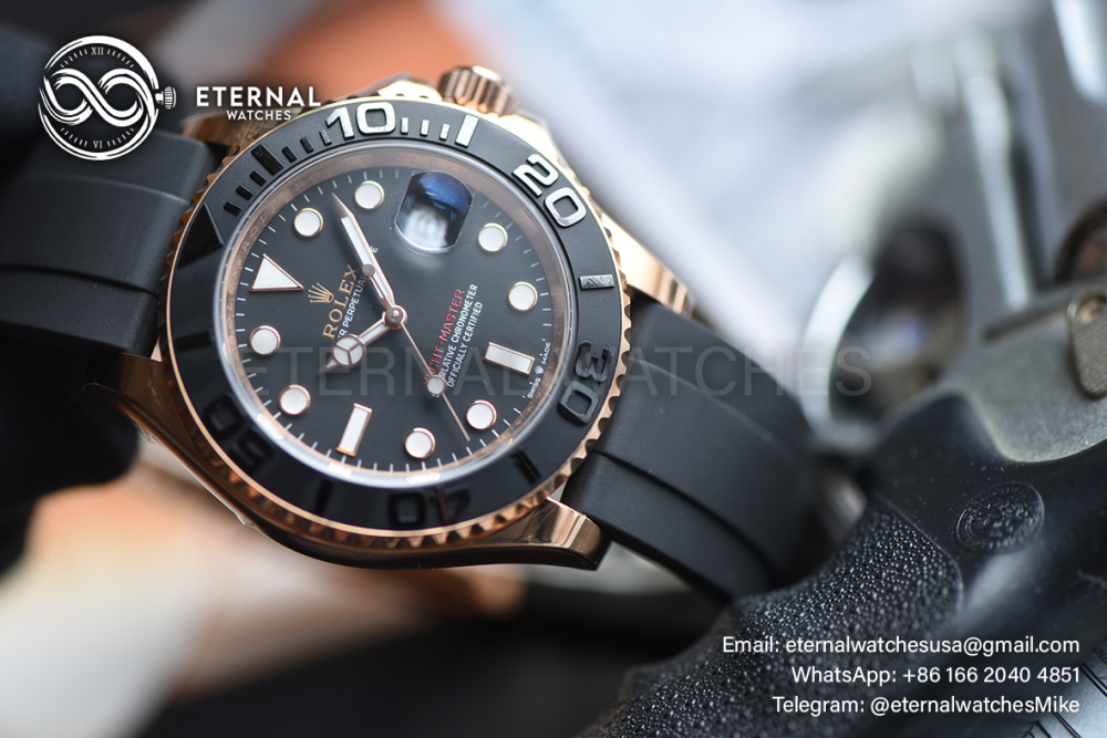 ROLEX - SUPER CLONE Yacht-Master 126655 40mm RG/RU Black/Dot ARF VR3235 (Weight Adjusted)