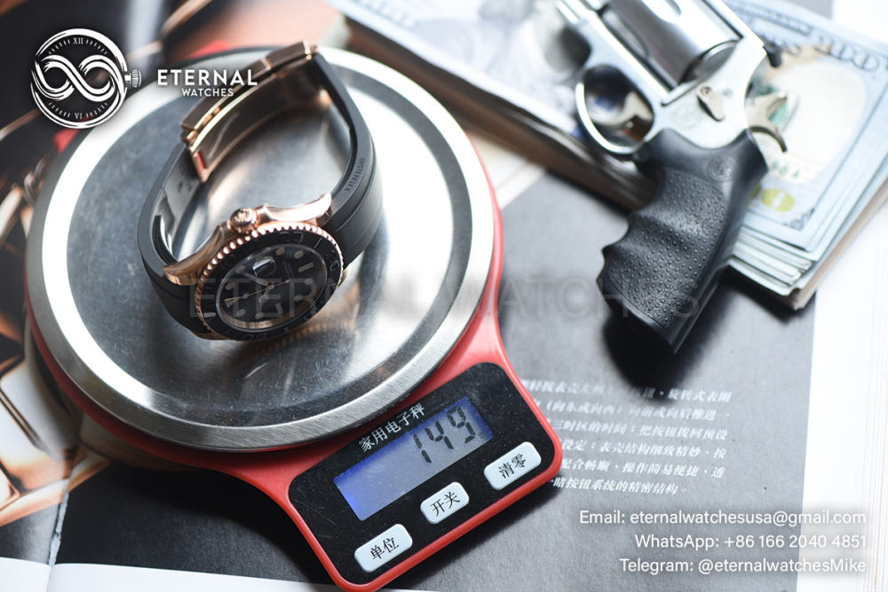 ROLEX - SUPER CLONE Yacht-Master 126655 40mm RG/RU Black/Dot ARF VR3235 (Weight Adjusted)