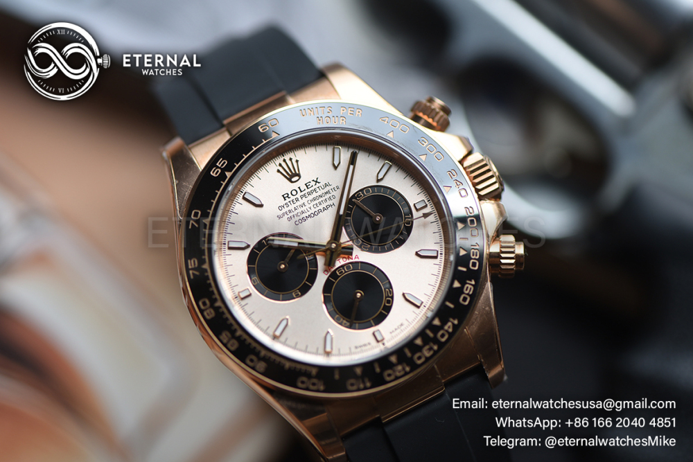 ROLEX - SUPER CLONE Daytona 126515 40mm RG/RU Champagne/Dia VSF V2 DD4131 (Weight Adjusted)