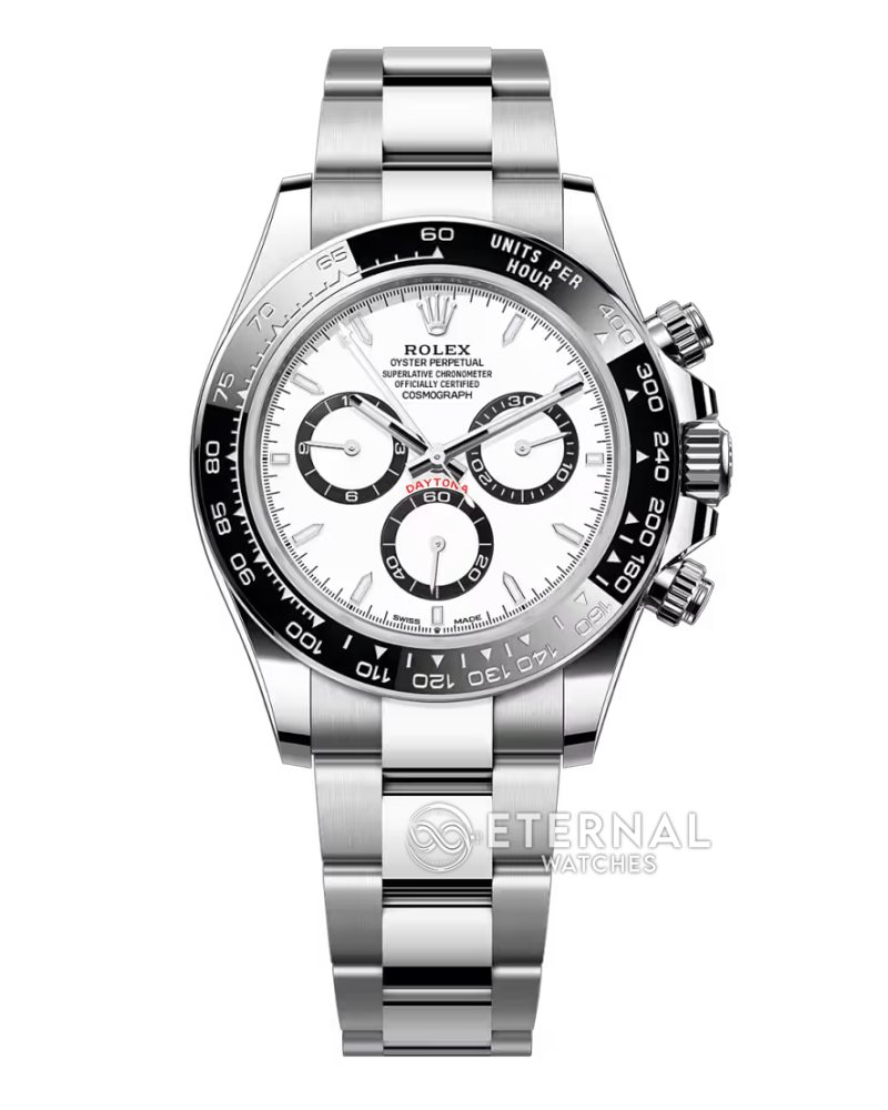 ROLEX - SUPER CLONE Daytona 126500 40mm SS White Dial VSF DD4131 (Free Sprung)