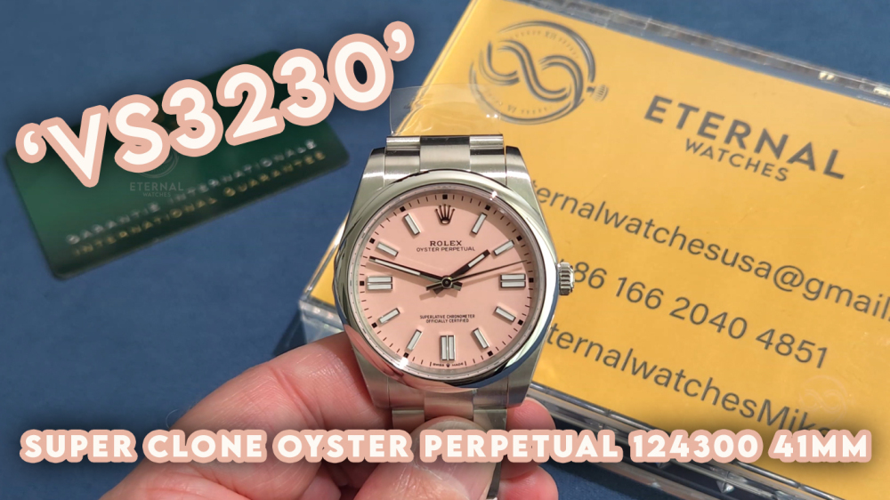 ROLEX - SUPER CLONE Oyster Perpetual 124300 41mm SS/SS Pink Dial VSF VS3230